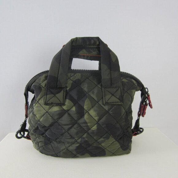 NEW BC Bags Womens Camo Olive Green Black Mini Quilted Bag Handbag Small NWT - Picture 14 of 15